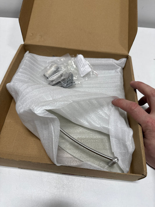 ACEHOOM 14 in. W X 10 in. D X 1.6 in. H Wall Mount Bathroom Corner Triangle Glass Shelf