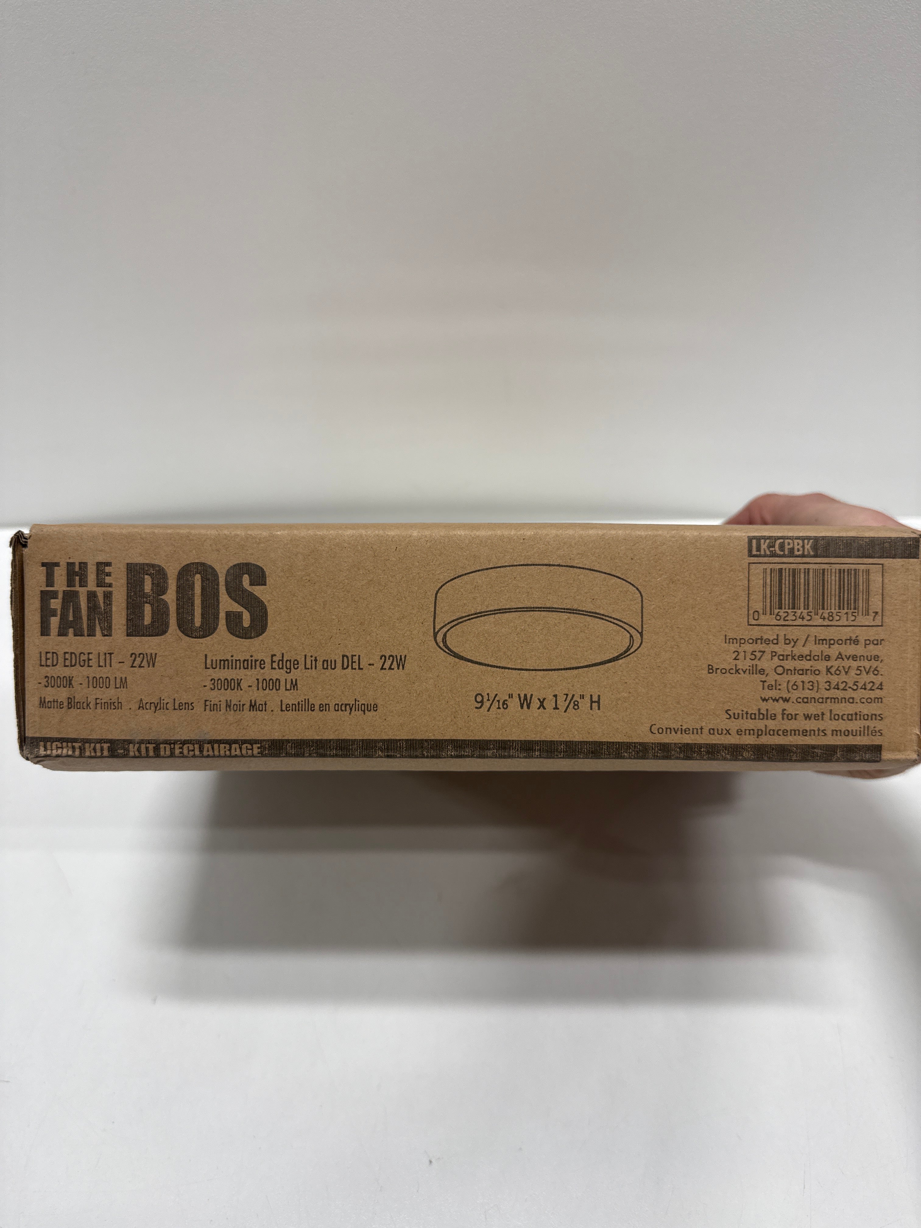 Canarm Lighting LK-CPBK Led Light Kit Fan Matte Black