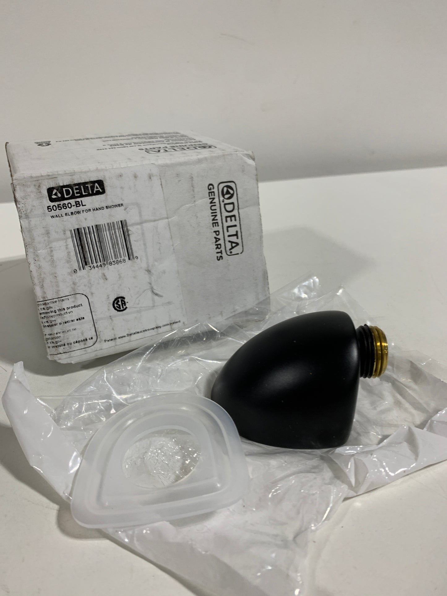 Delta 50560 Hand Shower Wall Supply Elbow Matte Black