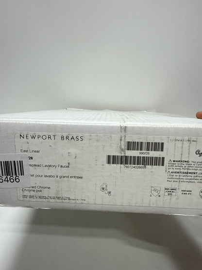 Newport Brass 990 East Linear 1.2 GPM Widespread Bathroom Faucet with Pop-up Drain Assembly Polished Chrome