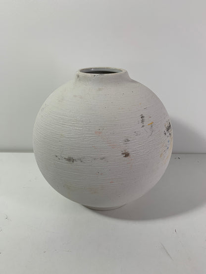 Small Ceramic Rustic Artisan Vase - Threshold: Neutral Distressed Decor, 7" Bouquet Holder