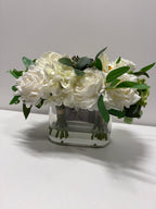 Damage Faux 10” Mixed Rose & Hydrangea Arrangement