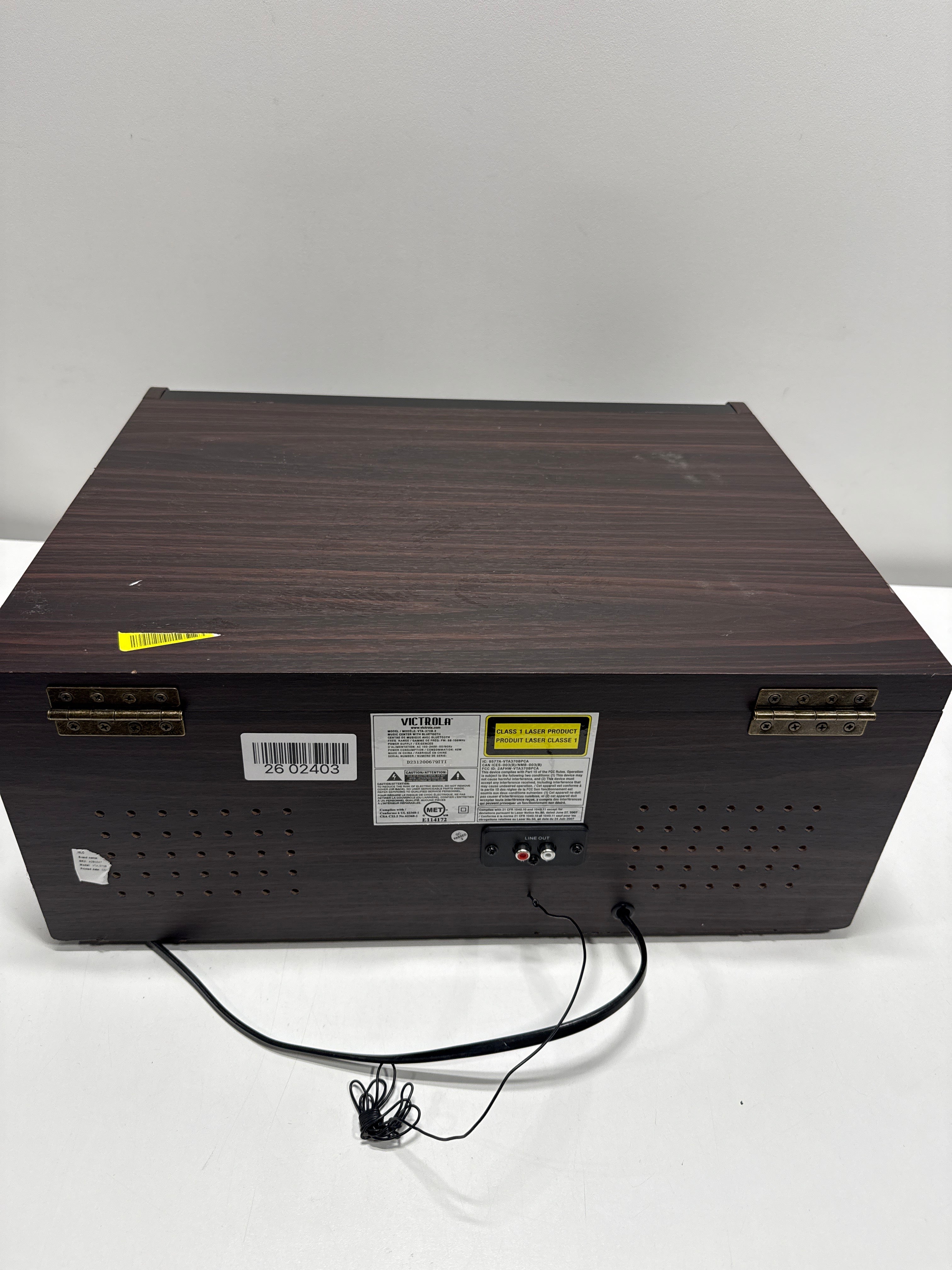 See Desc Scratch Victrola - Empire Bluetooth 6-in-1 Record Player - Gold/Brown/Black