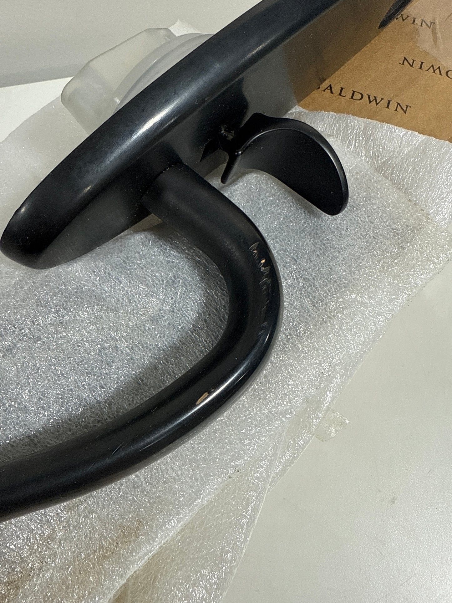 Scratch Baldwin 85360.ENTR Blakely One Piece Single Cylinder Keyed Entry Handleset with 5025 Interior Knob from the Estate Collection Oil Rubbed Bronze Door