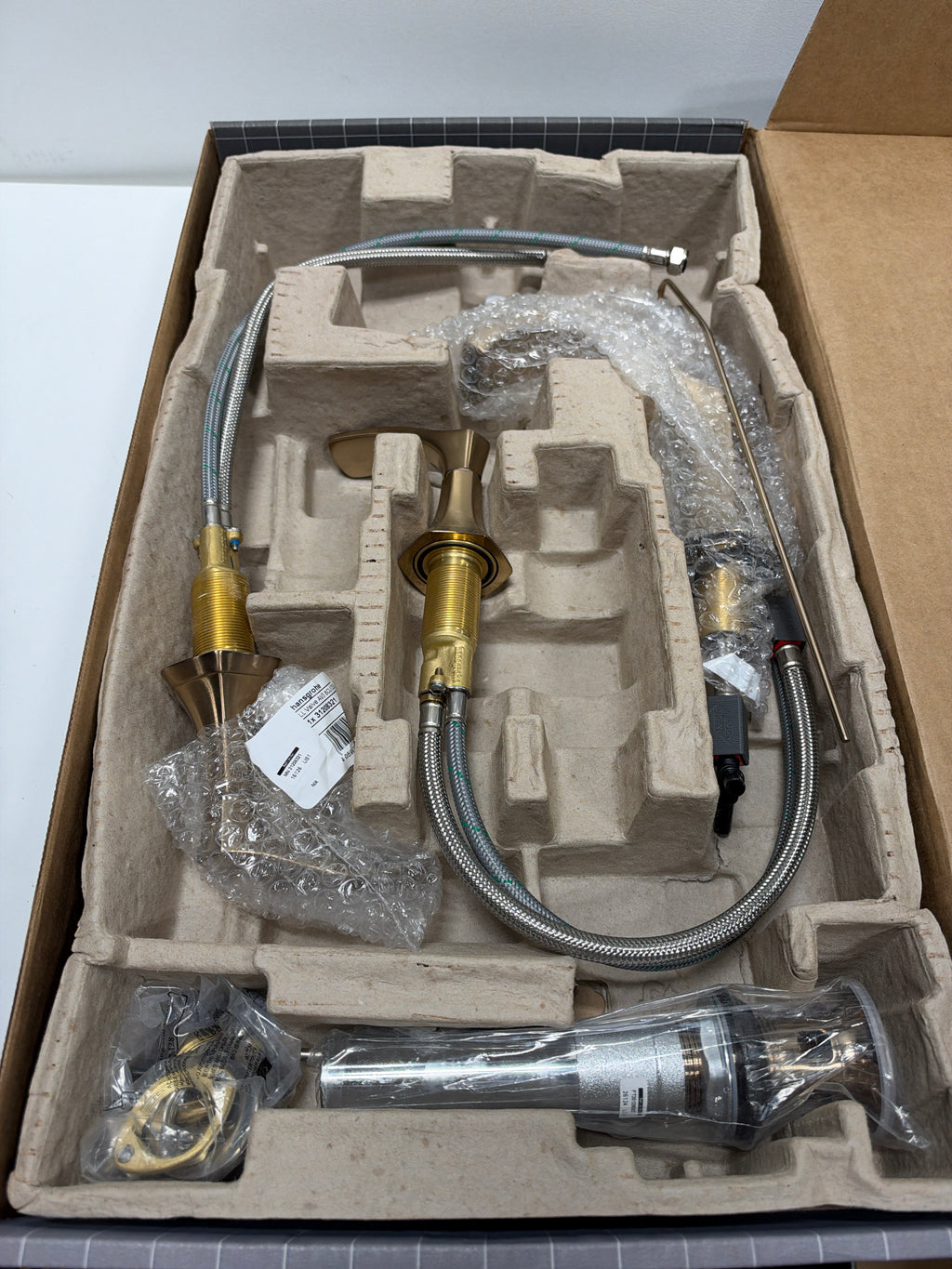 hansgrohe Locarno Widespread Bathroom Faucet 3 Hole Brushed Bronze