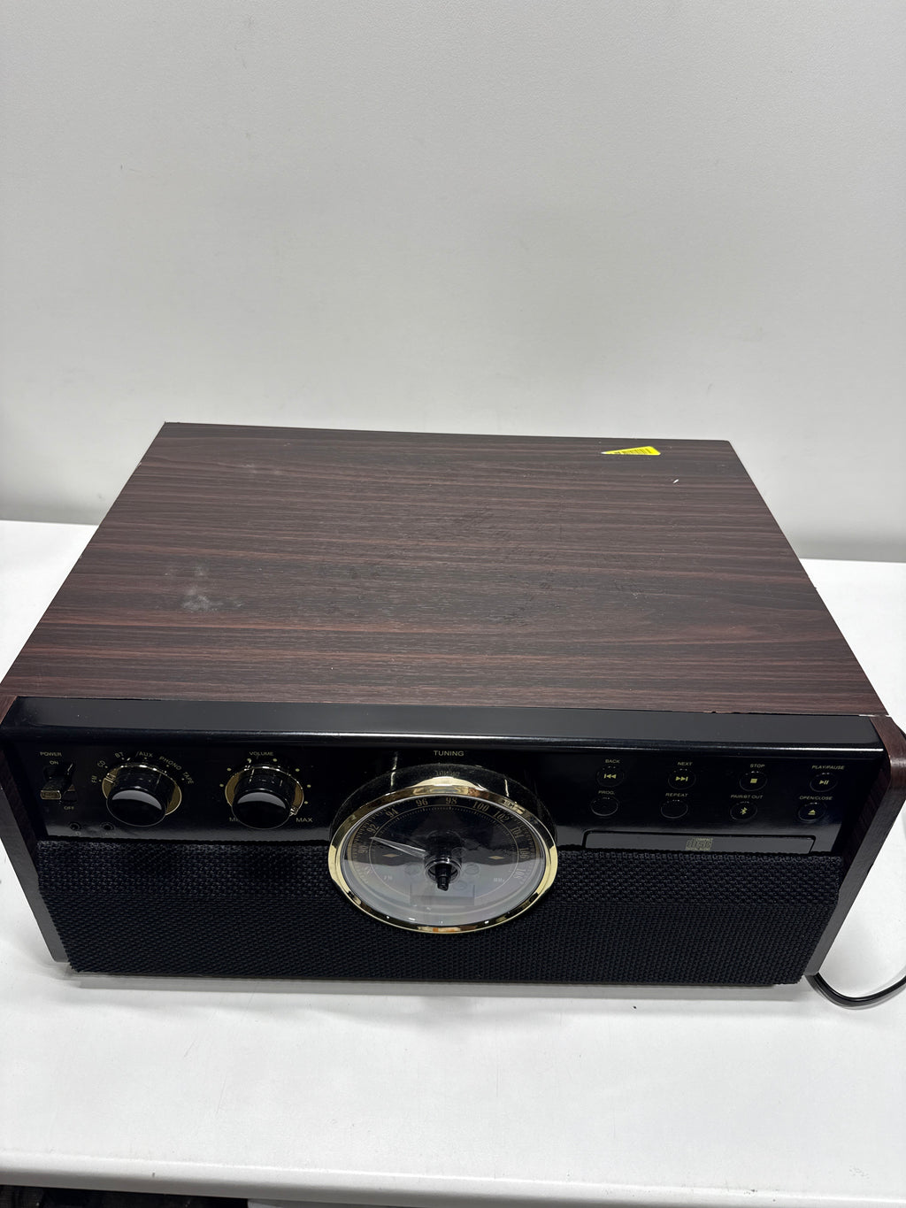 See Desc Scratch Victrola - Empire Bluetooth 6-in-1 Record Player - Gold/Brown/Black
