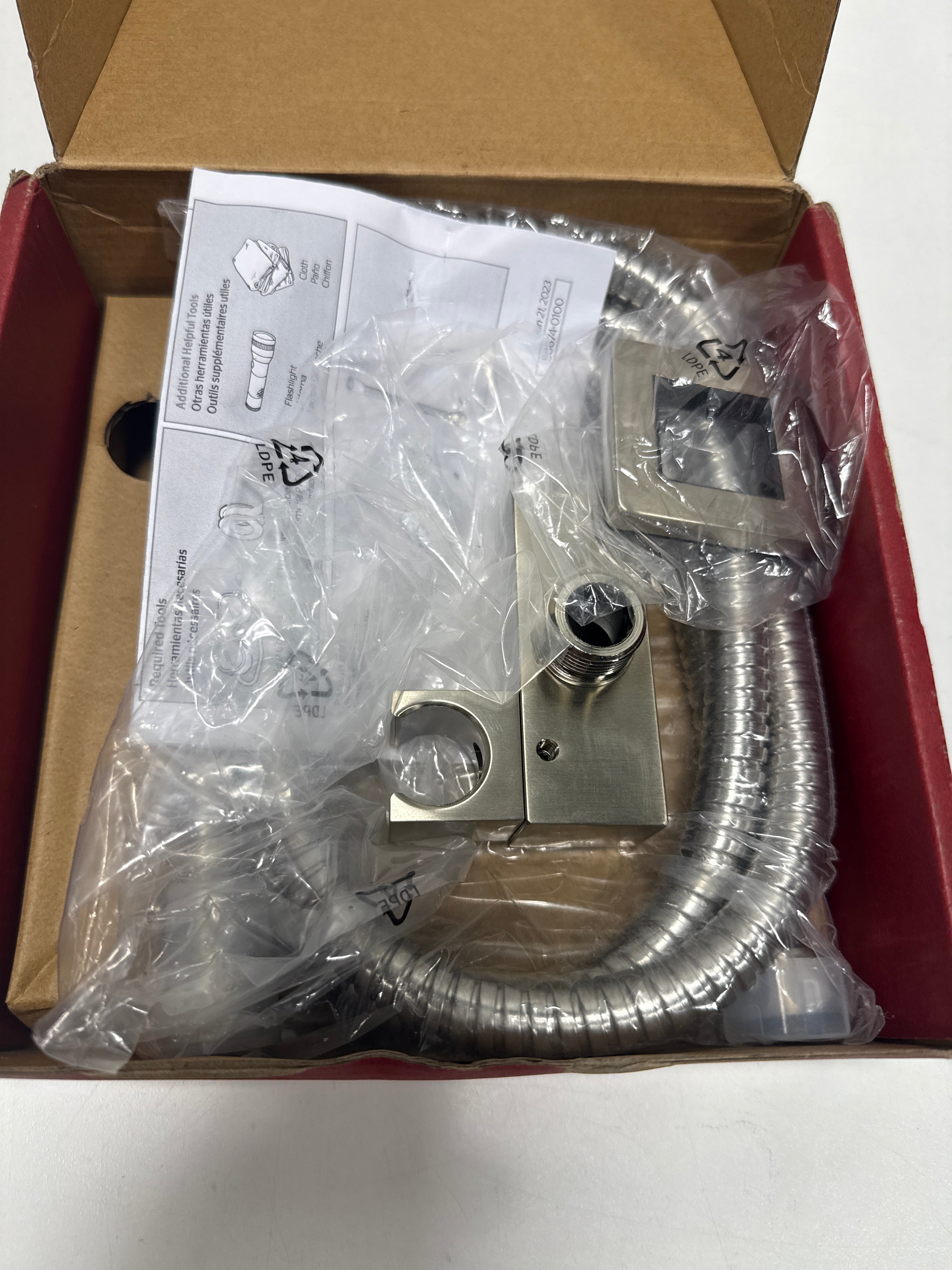 Pfister HSK-02SHW Modern Square 2-piece Handshower Holder - Brushed Nickel