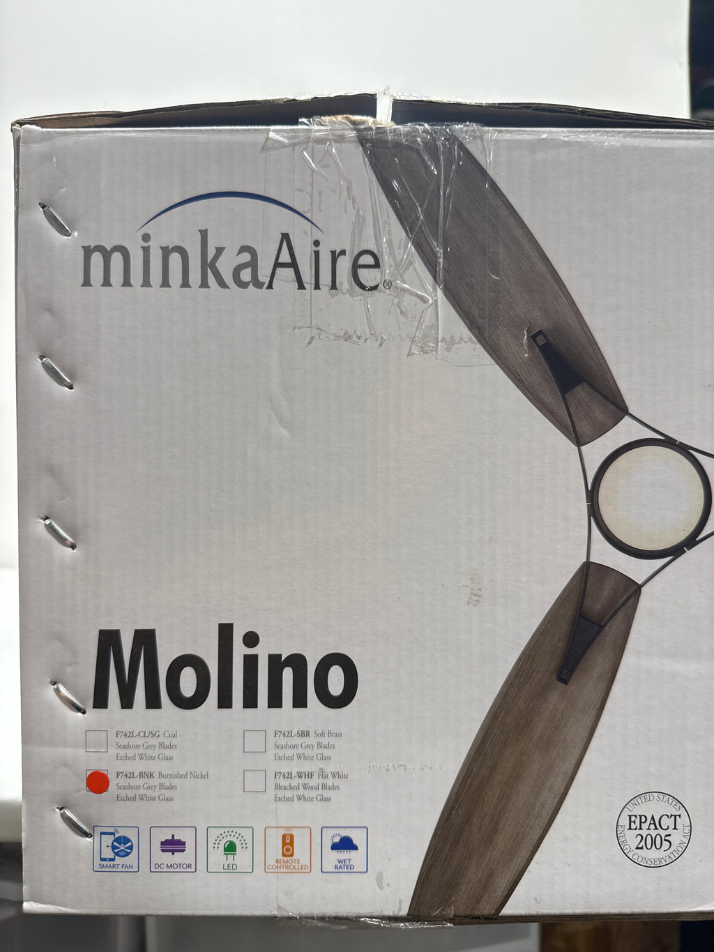 Molino 65 in. Integrated LED Indoor/Outdoor Burnished Nickel Smart Ceiling Fan with Light and Remote Control