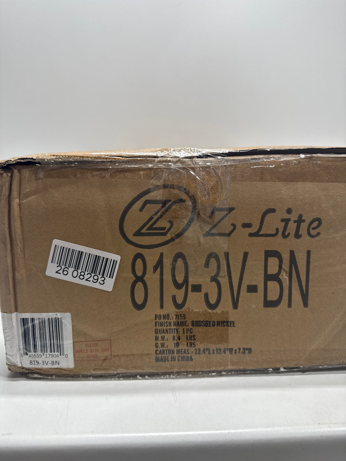 Z-Lite Lauren 22 Inch 3 Light Bath Vanity Light Lauren - 819-3V-BN - Transitional