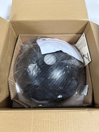 ELYONA Dome Pendant Light for Kitchen Island 12" Modern Hanging Lamp Rubber Wood Matte Black Metal Shade