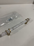 Carrione 5-1/16 Inch 128mm Center-to-Center Marble White/Champagne Bronze Cabinet Pull - *Tools Hardware & Misc