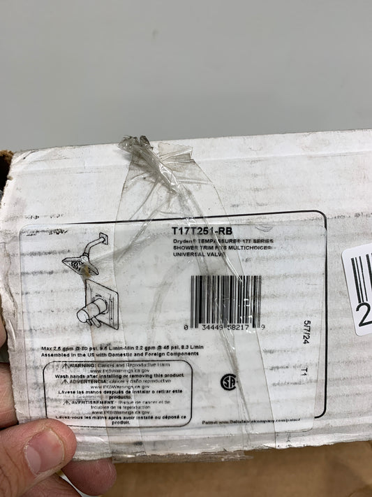 DELTA FAUCET T17T251-RB, 6.00 x 11.00 x 14.00 inches, Venetian Bronze