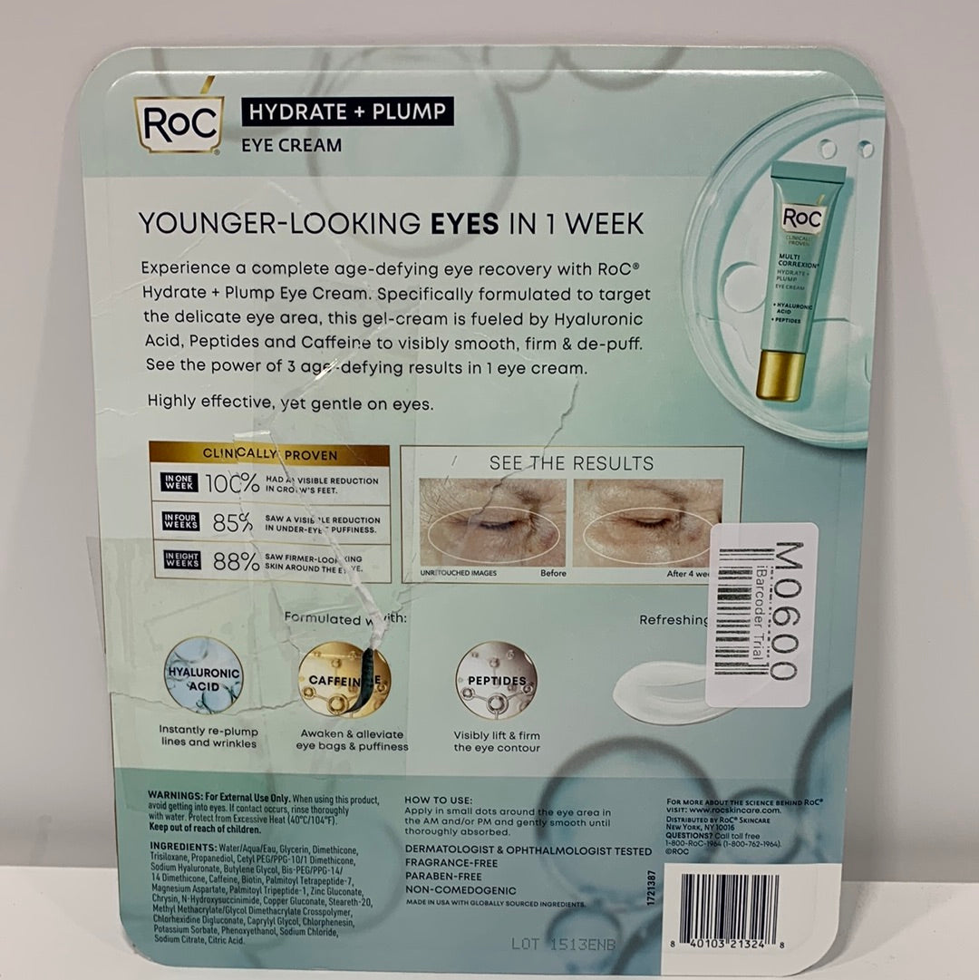 RoC Hydrate and Plump Eye Cream 0.6 oz 3-pack