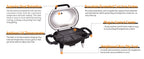 Vanston Liquid Propane Gas Grill Single Burner BBQ Grill Black -Great For Patio Garden Picnic Backyard 10000BTU