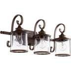 Quorum 5073-3-39 Transitional Three Light Vanity from San Miguel Collection in Copper Finish,