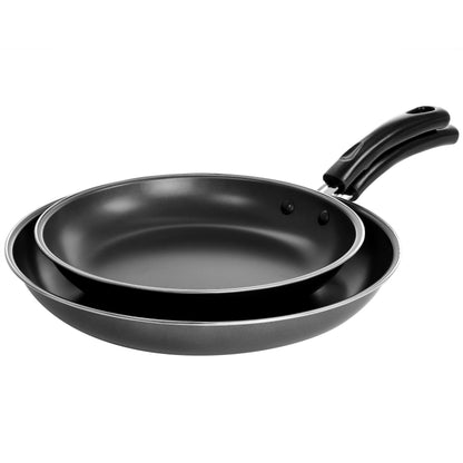 Highberry 2 Piece 12in and 10in Frying Pan Set in Metallic Grey