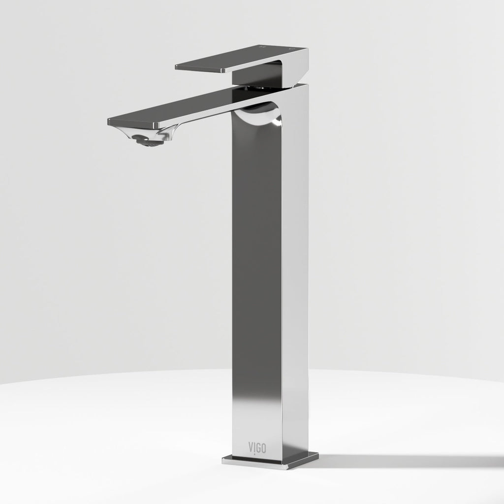 VIGO Dunn Single Handle Single-Hole Bathroom Vessel Faucet in Chrome - *Plumbing
