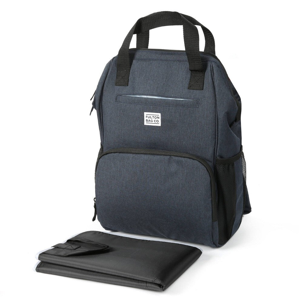 Fulton Bag Co. Backpack Diaper Bag with Thermal Bottle Compartment