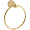 Kohler K-21955 Tempered 6-7/8" Wall Mounted Towel Ring Vibrant Brushed Moderne Brass