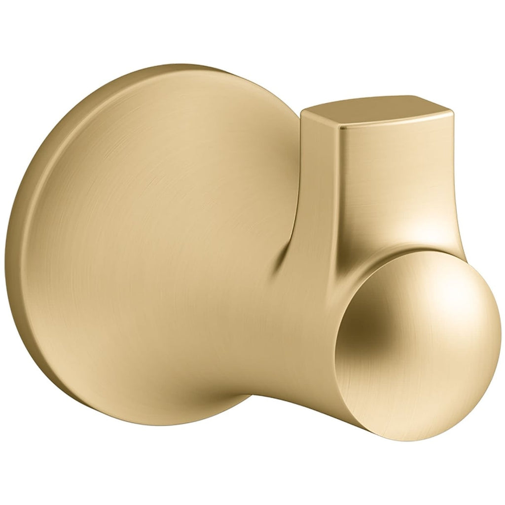 Kohler K-21956 Tempered Single Robe Hook Vibrant Brushed Moderne Brass