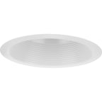 Progress Lighting P806006 6" Baffle Recessed Trim Satin White Recessed Lights Recessed Trims