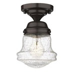 Z-Lite 736F1-BRZ Vaughn Flush Mount, 1-Light 60 Watts, Bronze