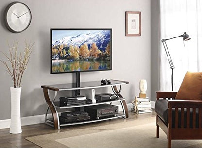 Whalen Furniture - 3-in-1 Console for Most Flat-Panel TVs up to 65" - Brown Cherry
