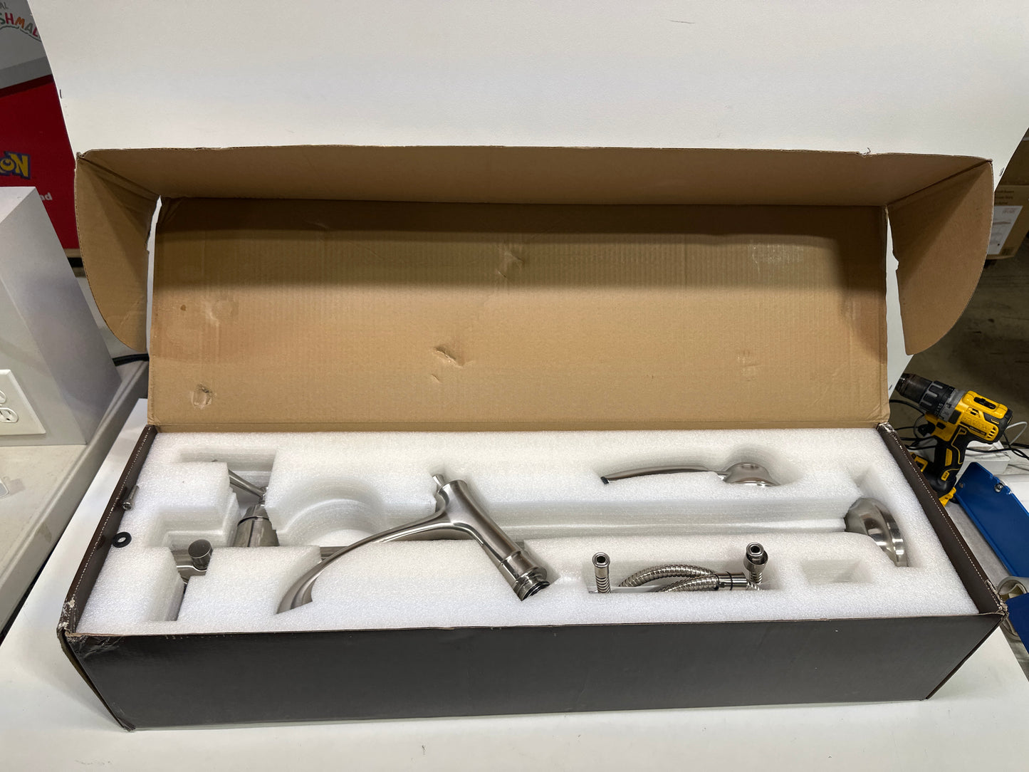 Used Signature Hardware Beasley Floor Mounted Tub Filler with Hand Shower - Less Rough-In Valve