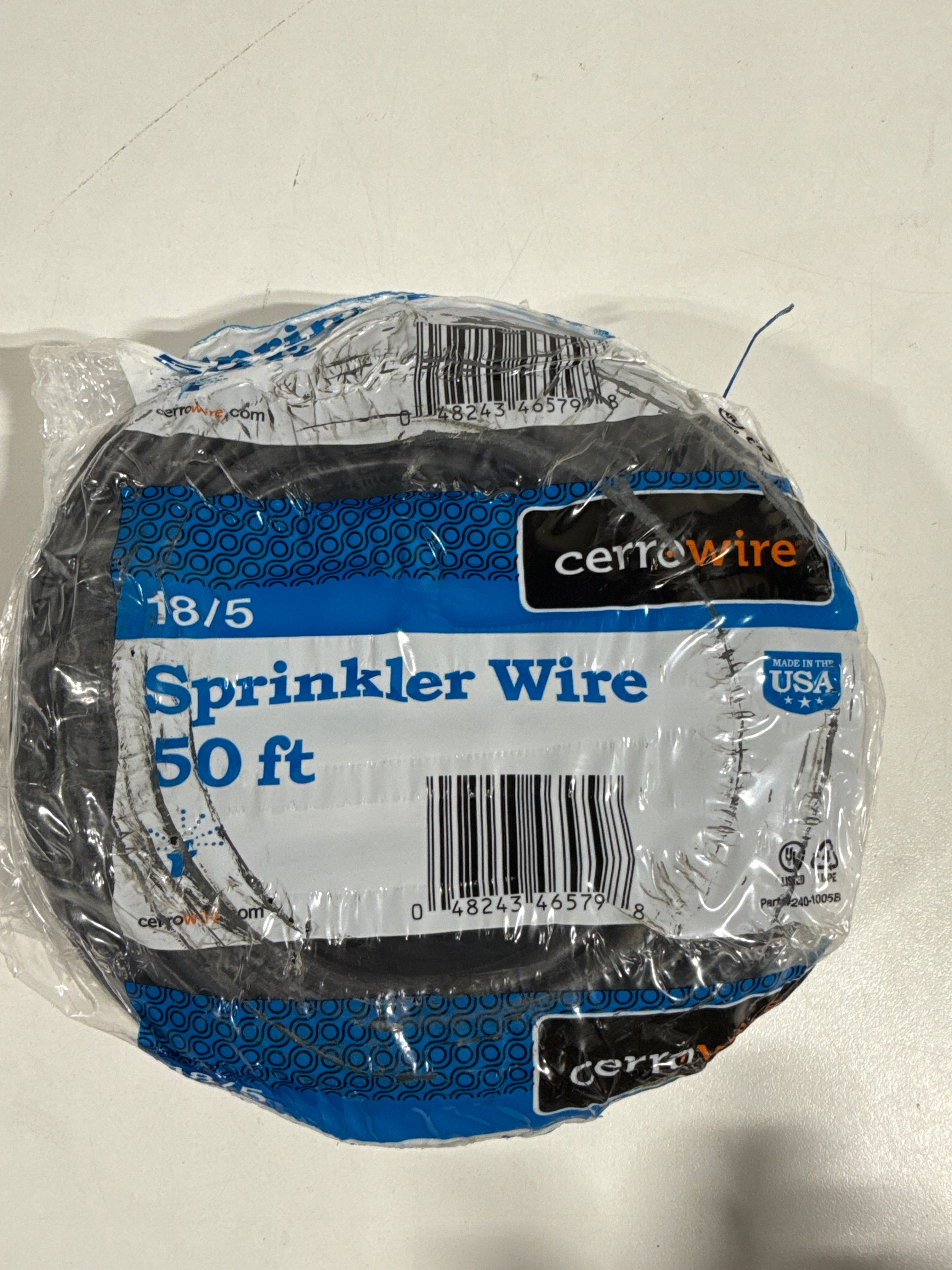 Cerrowire 50 Ft. 18/5 Black Solid Copper Sprinkler Wire - *Lighting & Electrical