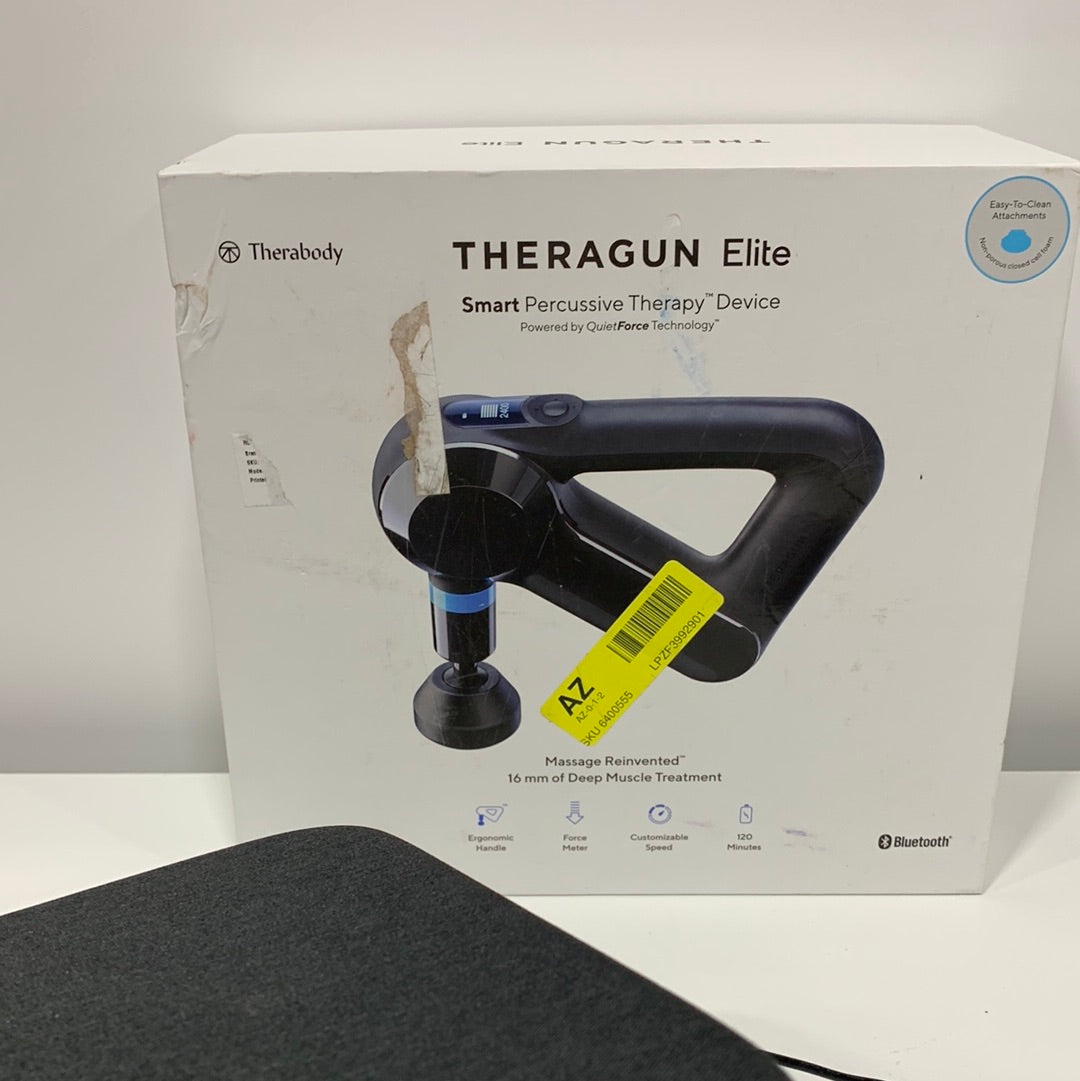 Used Theragun ELITE Professional Handheld Percussive Therapy Device Portable Deep Tissue Massager Black