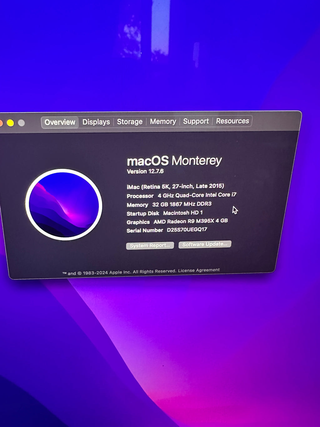 iMac (Retina 5K, 27-in, Lat 2015)