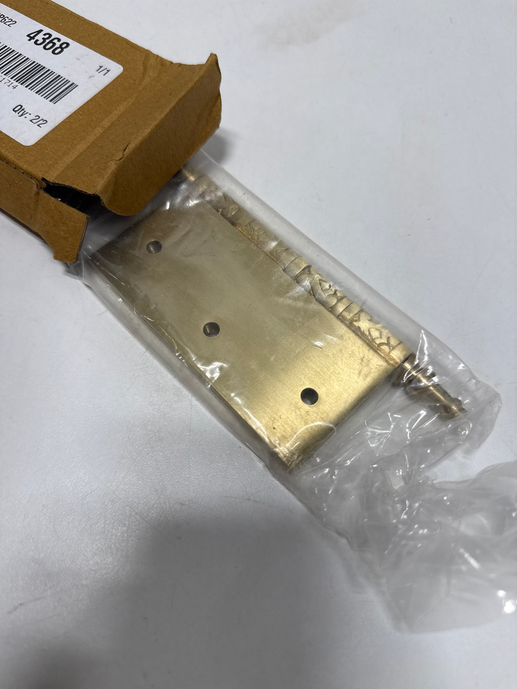 Signature Hardware 915139-4 Ornate 4" X 4" Solid Brass Plain Bearing Square Corner Door Hinge - Single Hinge Matte Brass