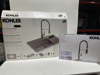 See Desc Kohler All-in-One Sink Combo with Vibrant Stainless Faucet - *Plumbing