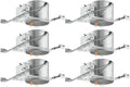 6 x Juno 6" Quick Connect Housing for LED Recessed Lights for New Construction, IC Rated, Air-Loc Sealed LED Recessed Light Housing, Includes Prewired Junction Box for Ceiling Lighting,