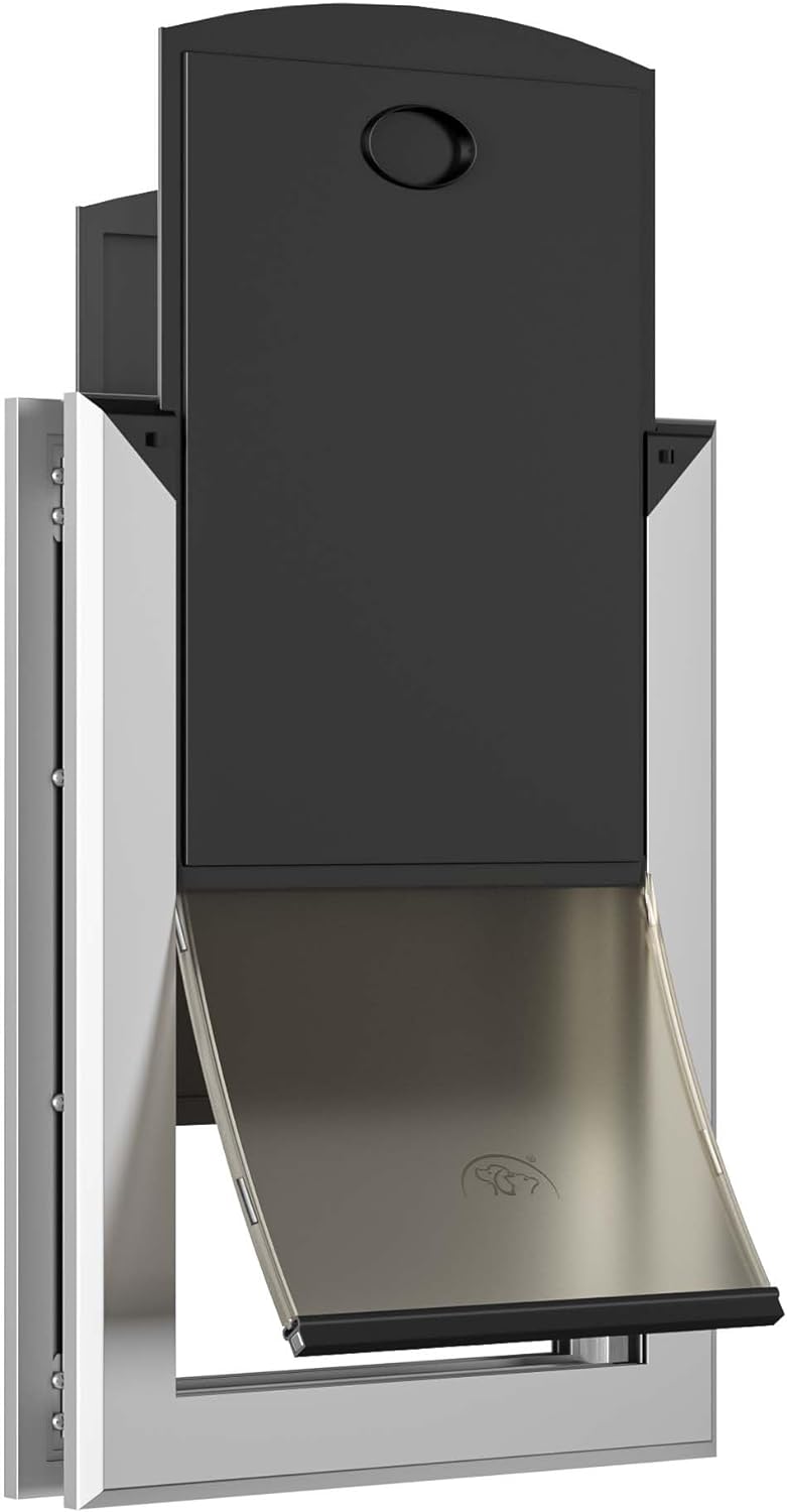 Heavy Duty Dog Door,Energy Efficient Rugged Aluminum Frame,Doggy Door with Double Sliding Lock Panel Easy Installation