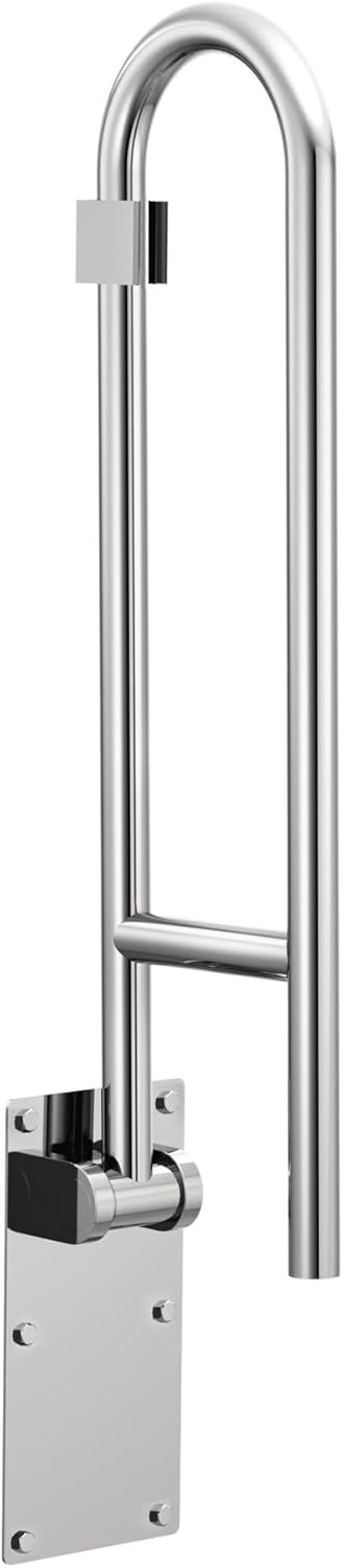 2 x oen R8960FD 30" Flip-Up Grab Bar, Textured Grip, Stainless | 30" support length