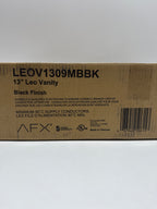 AFX Lighting Leo 13 Inch Bath Vanity Light Leo - LEOV1309MBBK - Transitional