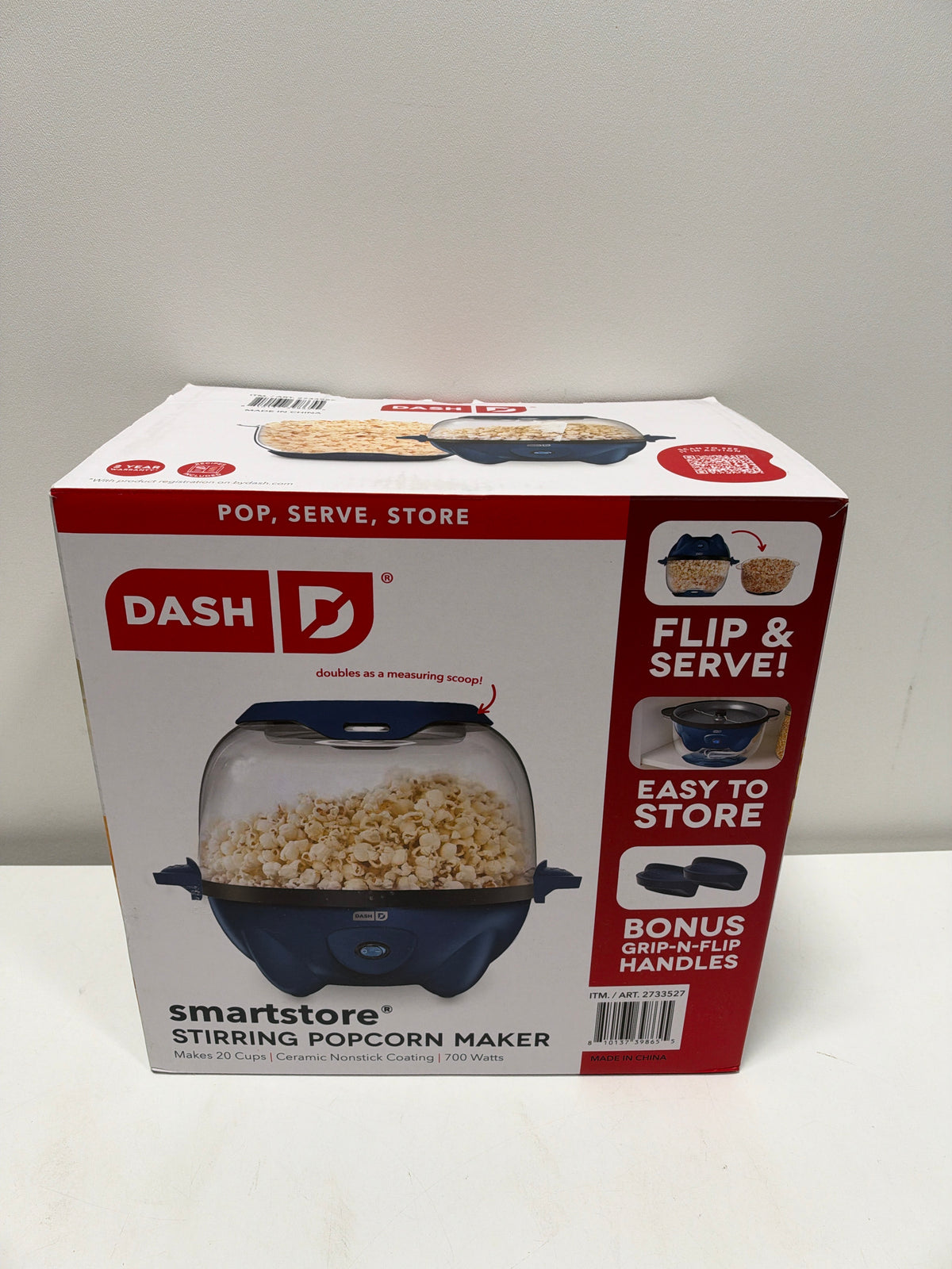 Dash 5qt SmartStore Ceramic Stirring Popcorn Maker