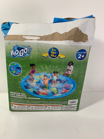 H2O Go Kids Sprinkler Pad Shallow Wading Pool 10' Ft