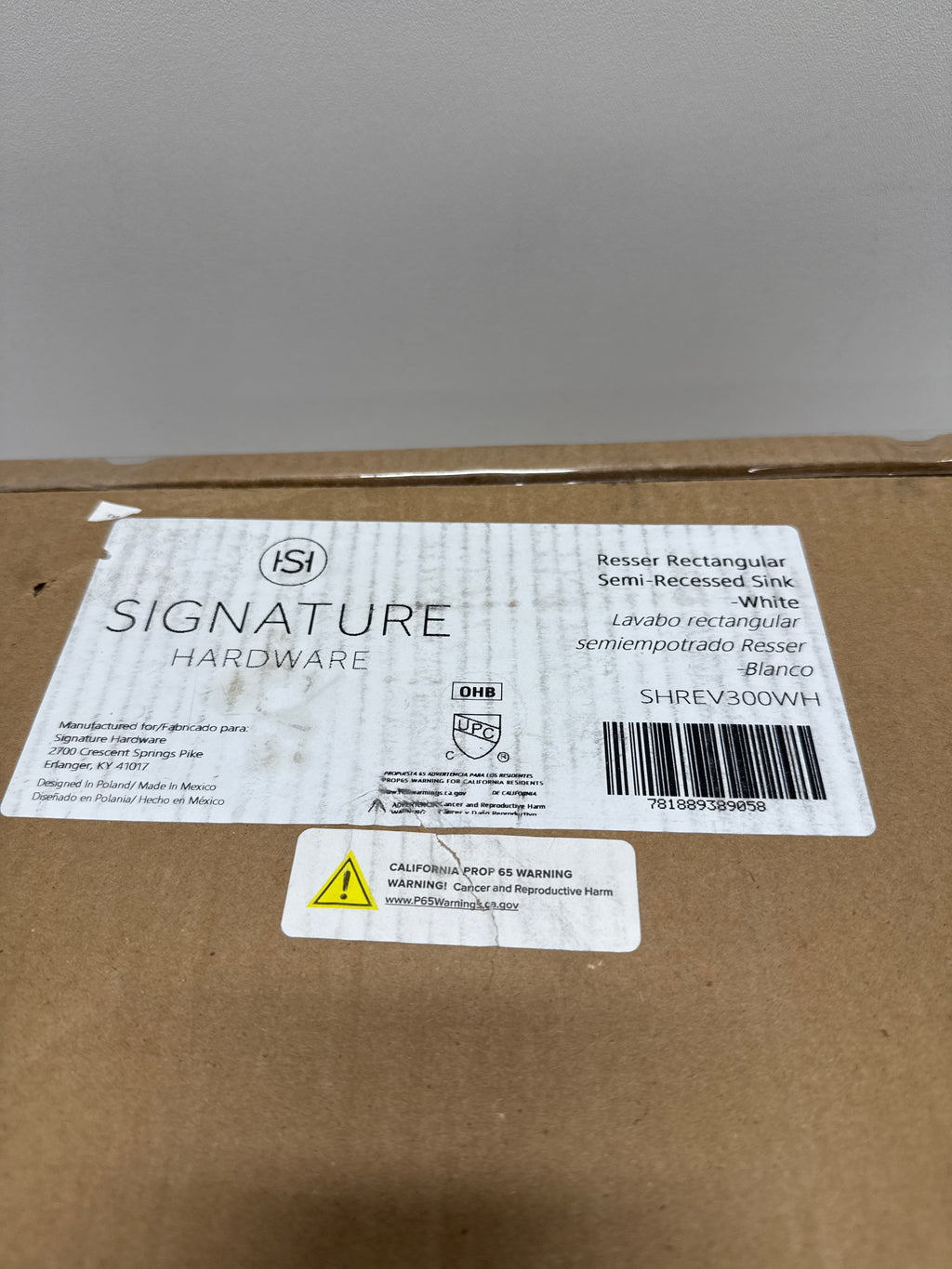 Signature Hardware 453256 Resser 22" Solid Surface Drop in Bathroom Sink White