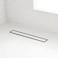 Signature Hardware 927530-60-F Cohen 60" Tile Insert Linear Shower Drain with Flange Matte Black