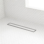 Signature Hardware 927530-60-F Cohen 60" Tile Insert Linear Shower Drain with Flange Matte Black