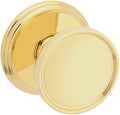 Baldwin K012.IDM Tulip K012 Non-Turning One-Sided Dummy Door Knob Set with 5078 Trim from the Estate Collection Non-Lacquered Brass Door Hardware Door