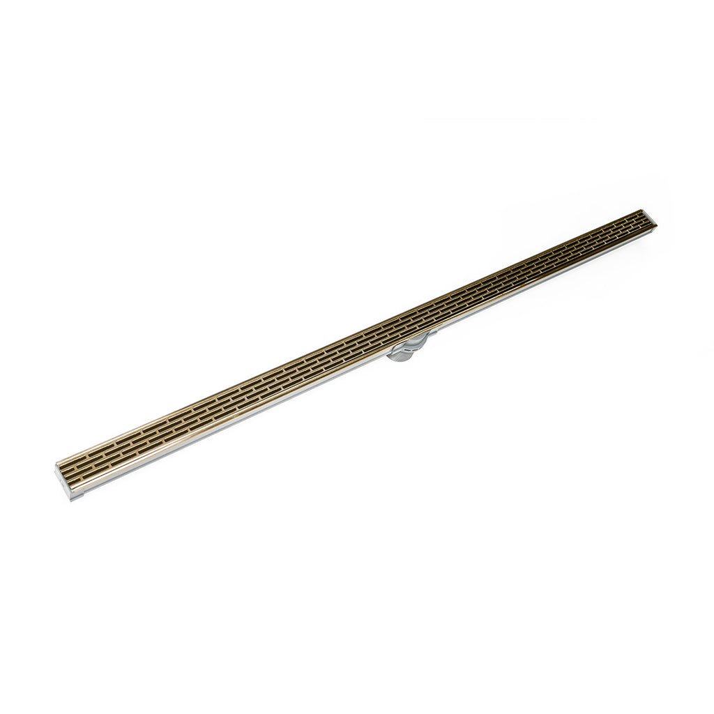 Infinity Drain S-LT 3836 36’’ Site Sizable Stainless Steel Low Profile Linear Drain Kit with 1 1/2’’ Perforated Offset