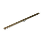 Infinity Drain S-LT 3836 36’’ Site Sizable Stainless Steel Low Profile Linear Drain Kit with 1 1/2’’ Perforated Offset