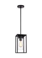 Visual Comfort 6231101 Vado 6" Wide Mini Pendant with Clear Glass Shade Black Outdoor Lighting Pendants