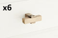 6 x Signature Hardware 953549 Hovland 2-1/2 Inch Diameter Rectangular Cabinet Knob Antique Brass Cabinet Hardware Knobs