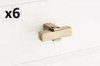 6 x Signature Hardware 953549 Hovland 2-1/2 Inch Diameter Rectangular Cabinet Knob Antique Brass Cabinet Hardware Knobs