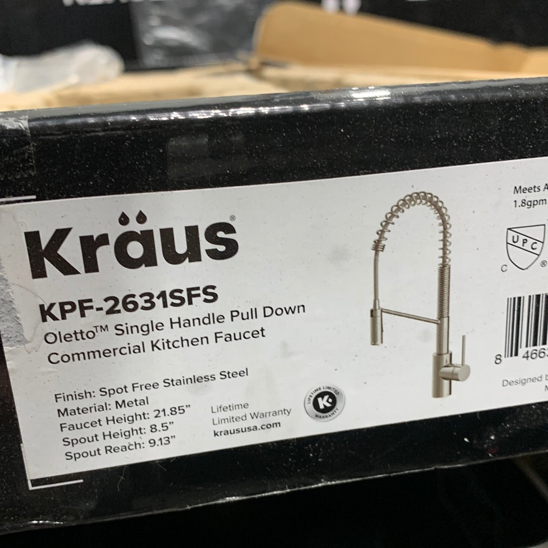 See Desc Kraus Oletto Commercial Style Kitchen Faucet - Includes Escutcheon