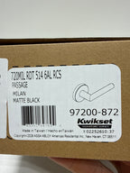 Kwikset Milan Interior Passage Door Handle, Lever For Closet and Hallway Doors, Reversible Non-Locking Handle Lever, Matte Black